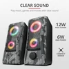 TRUST RGB-megvilágítású 2.0 hangszórókészlet 23379, GXT 606 Javv RGB-Illuminated 2.0 Speaker Set