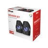 TRUST RGB LED-megvilágítású 2.0 hangszórókészlet 22948, Gemi RGB 2.0 Speaker Set - black