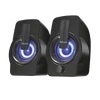 TRUST RGB LED-megvilágítású 2.0 hangszórókészlet 22948, Gemi RGB 2.0 Speaker Set - black