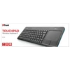 TRUST Vezeték nélküli érintős multimédiás billentyűzet 21268, Veza Wireless Keyboard with touchpad HU