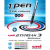 UNI SXE-3400 Jetstream 3 Multicolour Retractable Rollerball Pen - Blue