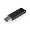 VERBATIM Pendrive, 128GB, USB 3.0,  "Pinstripe", fekete