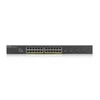 ZYXEL Switch 24x1000Mbps (24xPOE) + 4xGigabit kombó SFP+, Fémházas Menedzselhető, Rackes (24GbE POE port), XGS1930-28HP-