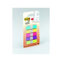 3M POSTIT Jelölőcímke, műanyag, 5x20 lap, 12x43 mm, , vegyes
