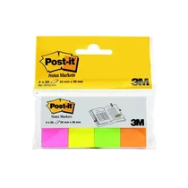 3M POSTIT Jelölőcímke, papír, 4x50 lap, 20x38 mm, , neon vegyes