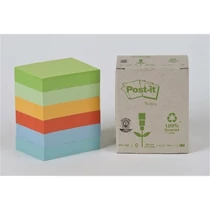 3M POSTIT Öntapadó jegyzettömb, 38x51 mm, 100 lap, környezetbarát, , pasztell szivárvány színek