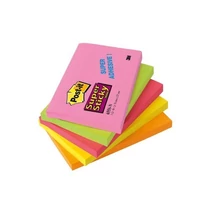 3M POSTIT Öntapadó jegyzettömb, 76x127 mm, 90 lap,"Super Sticky", szivárványos vegyes