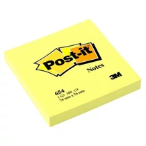 3M POSTIT Öntapadó jegyzettömb, 76x76 mm, 100 lap, , sárga