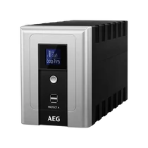 AEG UPS Protect A. (3+1 IEC13) 1600VA (500 W) LINE-INTERACTIVE szünetmentes, torony, LCD - USB/RS232, +DIN-adapter