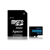 APACER Memóriakártya MicroSDXC 256GB 100R U3 V30 + adapter