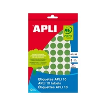 APLI Etikett, 16 mm kör, kézzel írható, színes, , zöld, 432 etikett/csomag