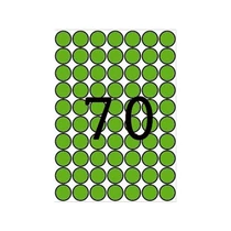 APLI Etikett, 19 mm kör, színes, A5 hordozón, , zöld, 560 etikett/csomag