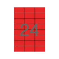 APLI Etikett, 70x37 mm, színes, , piros, 2400 etikett/csomag