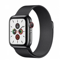 APPLE Watch Series 5 GPS + Cellular, 40mm Space Black Stainless Steel Case with Space Black Milanese Loop - 2020