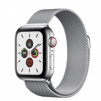 APPLE Watch Series 5 GPS + Cellular, 40mm Stainless Steel Case with Stainless Steel Milanese Loop - 2020