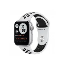 Apple Watch Nike S6 GPS, 40mm Silver Aluminium Case with Pure Platinum/Black Nike Sport Band - Regular