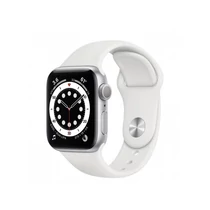 Apple Watch S6 GPS, 40mm Silver Aluminium Case with White Sport Band - Regular