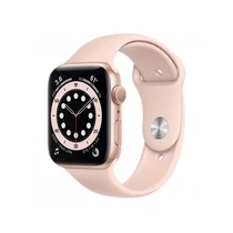 Apple Watch S6 GPS, 44mm Gold Aluminium Case with Pink Sand Sport Band - Regular