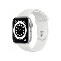 Apple Watch S6 GPS, 44mm Silver Aluminium Case with White Sport Band - Regular