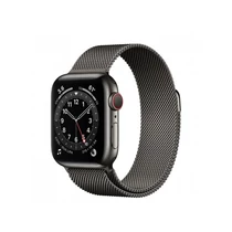 Apple Watch S6 GPS + Cellular, 40mm Graphite Stainless Steel Case with Graphite Milanese Loop