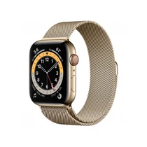 Apple Watch S6 GPS + Cellular, 44mm Gold Stainless Steel Case with Gold Milanese Loop