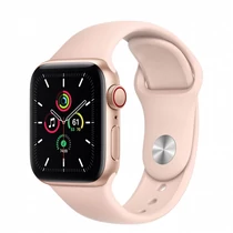Apple Watch SE GPS + Cellular, 40mm Gold Aluminium Case with Pink Sand Sport Band - Regular