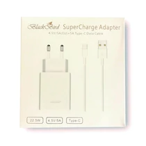BLACKBIRD Hálózati Adapter Szupergyorstöltő 5A + Type-C USB Adatkábel 1m, Fehér