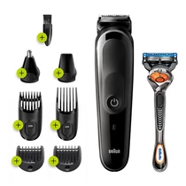 BRAUN MGK5260 8 az 1-ben többfunkciós trimmelő, 6 tartozék és egy Gillette Fusion5 ProGlide borotva