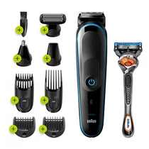 BRAUN MGK5280 9 az 1-ben többfunkciós trimmelő, 7 tartozék és egy Gillette Fusion5 ProGlide borotva