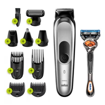 BRAUN MGK7220 10 az 1-ben többfunkciós trimmelő, 8 tartozék és egy Gillette Fusion5 ProGlide borotva