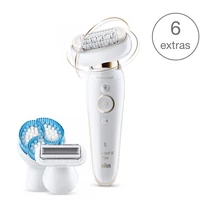 BRAUN Silk-épil 9 Flex 9010 Wet&Dry epilátor 6 kiegészítővel, többek között mélytisztító testradírozó kefével
