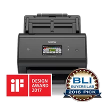BROTHER Asztali szkenner ADS-3600W, A4, 50 oldal/perc, WiFi/LAN/NFC/USB 3.0, ADF, duplex, 1200x1200dpi, 512MB, LCD kij.