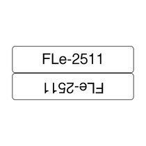 BROTHER szalag FLE2511, Elővágott, Fehér alapon feket, 21mm széles, 72db