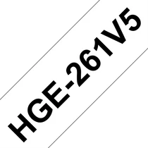 BROTHER szalag HGe-261, Fehér alapon Fekete, Nagy sebességű, 36mm  1.4", 8 méter, 5db/csomag
