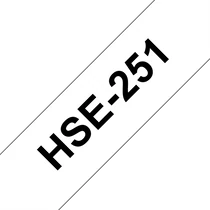 BROTHER szalag HSe-251, Fehér alapon Fekete, Zsugorcső, 23.6mm  0.93", 1,5 méter