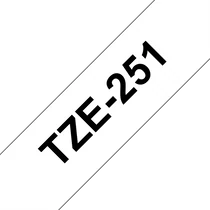BROTHER szalag TZe-251, Fehér alapon Fekete, Laminált, 24mm  0.94", 8 méter