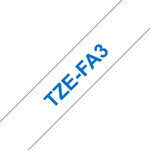 BROTHER szalag TZe-FA3, Fehér alapon Kék, Szövet szalag, 12mm  0.47", 3 méter