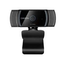 CANYON Webkamera CWC5, 1080p FullHD, USB 2.0 csatlakozással, autófókusz, fekete-ezüst