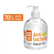 COLORWAY Tisztítószer CW-3950, antibakteriális, alkoholos kézfertőtlenítő gél, 500 ml