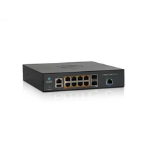 Cambium Networks, cnMatrix EX2010, Intelligent Ethernet Switch, 8 1G and 2 SFP fiber ports - L3, EU power cord