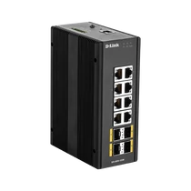 D-LINK Switch Ipari 8x1000Mbps + 4x1000Mbps SFP Menedzselhető Rackes, DIS-300G-12SW