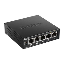 D-LINK Switch 5x1000Mbps (4xPOE+) Fémházas Asztali, DGS-1005P/E