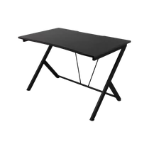 DELTACO GAMING Asztal GAM-055, DT210B Gaming table, metal legs, PVC treated surface, built-in hanger for headset, black