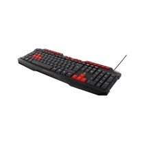 DELTACO GAMING Billentyűzet GAM-024UK, keyboard, anti-ghosting, USB, UK layout, black/orange