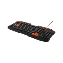 DELTACO GAMING Billentyűzet GAM-024, keyboard, anti-ghosting, USB, nordic layout, black/orange