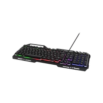 DELTACO GAMING Billentyűzet GAM-042, keyboard, RGB backlight, USB, Nordic Layout, metal frame, black