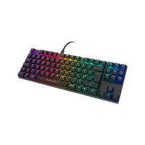 DELTACO GAMING Billentyűzet GAM-111, DK420 Low profile mechanical RGB keyboard, Outemu Red switches, black/RGB