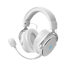 DELTACO GAMING Fejhallgató mikrofonnal GAM-109-W, wireless gaming headset, 2.4 GHz USB receiver, 50mm element, white