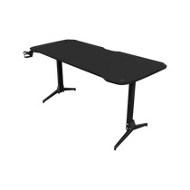 DELTACO GAMING Gaming table DT320, metal legs, adjustable height, built-in mouse pad, built-in hanger for headset, black
