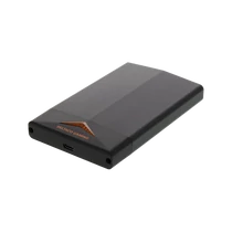 DELTACO GAMING SSD GAM-091, USB-C 3.1 Gen 2 2.5 "SATA / SSD Enclosure, Max 2TB HDD, Orange LED, Black